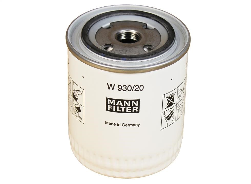 Mann-Filter W 930/20 Фільтр масляний W93020: Приваблива ціна - Купити в Україні на EXIST.UA!