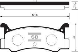 Sangsin SP1215 Гальмівні колодки задні, комплект SP1215: Приваблива ціна - Купити в Україні на EXIST.UA!