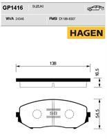 Sangsin GP1416 Гальмівні колодки передні, комплект GP1416: Купити в Україні - Добра ціна на EXIST.UA!