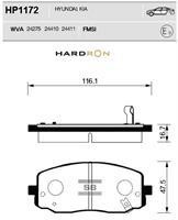 Sangsin HP1172 Гальмівні колодки передні, комплект HP1172: Приваблива ціна - Купити в Україні на EXIST.UA!