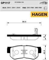 Sangsin GP1117 Гальмівні колодки задні, комплект GP1117: Купити в Україні - Добра ціна на EXIST.UA!