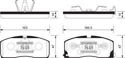 Sangsin SP2154 Гальмівні колодки передні, комплект SP2154: Приваблива ціна - Купити в Україні на EXIST.UA!