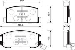 Sangsin SP1437 Гальмівні колодки задні, комплект SP1437: Купити в Україні - Добра ціна на EXIST.UA!