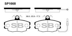 Sangsin SP1668 Гальмівні колодки передні, комплект SP1668: Купити в Україні - Добра ціна на EXIST.UA!