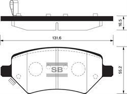 Sangsin SP2134 Гальмівні колодки передні, комплект SP2134: Купити в Україні - Добра ціна на EXIST.UA!