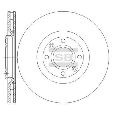 Sangsin SD5005 Диск гальмівний передній вентильований SD5005: Приваблива ціна - Купити в Україні на EXIST.UA!
