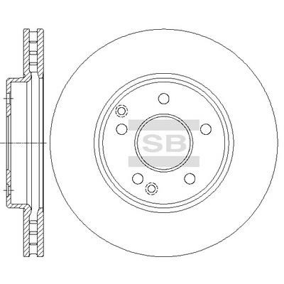 Sangsin SD5501 Диск гальмівний передній вентильований SD5501: Приваблива ціна - Купити в Україні на EXIST.UA!