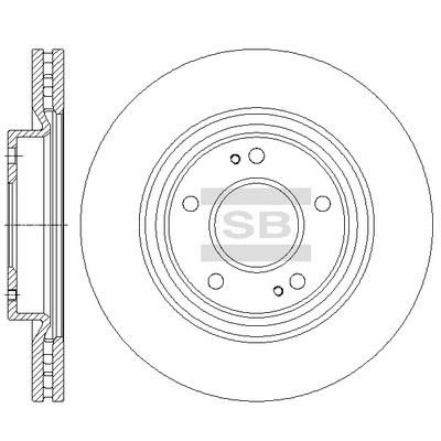 Sangsin SD4336 Диск гальмівний передній вентильований SD4336: Купити в Україні - Добра ціна на EXIST.UA!