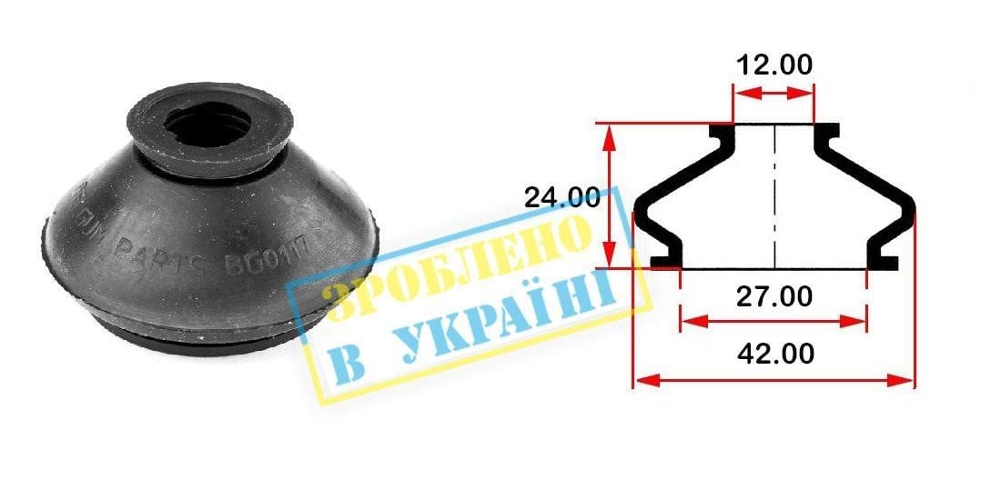 Belgum Parts BG0117 Пильовик BG0117: Приваблива ціна - Купити в Україні на EXIST.UA!