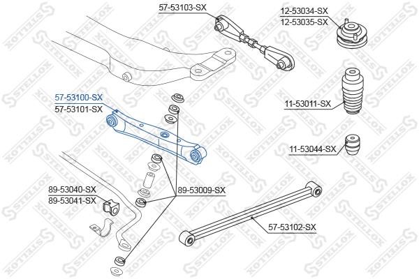 Stellox 57-53100-SX Важіль підвіски задній 5753100SX: Купити в Україні - Добра ціна на EXIST.UA!