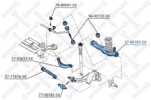 Stellox 57-00185-SX Важіль підвіски задній 5700185SX: Купити в Україні - Добра ціна на EXIST.UA!