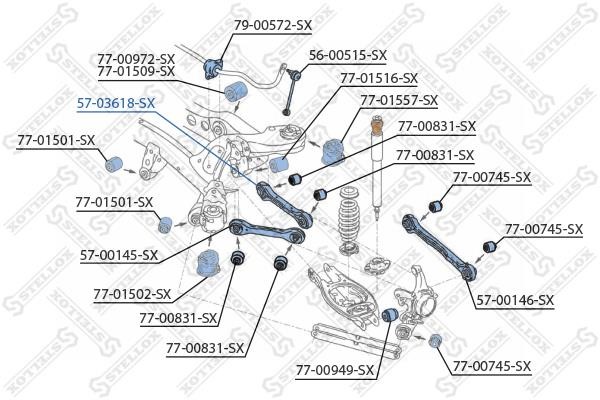 Stellox 57-03618-SX Важіль підвіски задній 5703618SX: Купити в Україні - Добра ціна на EXIST.UA!