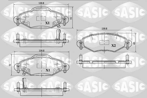 Sasic 6216035 Гальмівні колодки, комплект 6216035: Купити в Україні - Добра ціна на EXIST.UA!