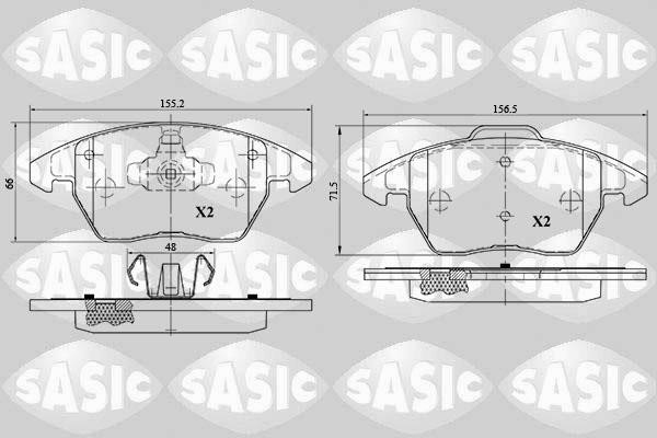 Sasic 6210046 Гальмівні колодки, комплект 6210046: Купити в Україні - Добра ціна на EXIST.UA!