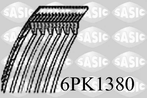 Sasic 6PK1380 Ремінь поліклиновий 6PK1380: Купити в Україні - Добра ціна на EXIST.UA!
