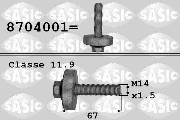 Sasic 8704001 Болт кріплення шківа валу колінчастого 8704001: Приваблива ціна - Купити в Україні на EXIST.UA!