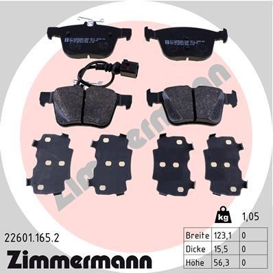 226011652 Otto Zimmermann Тормозные колодки дисковые, комплект