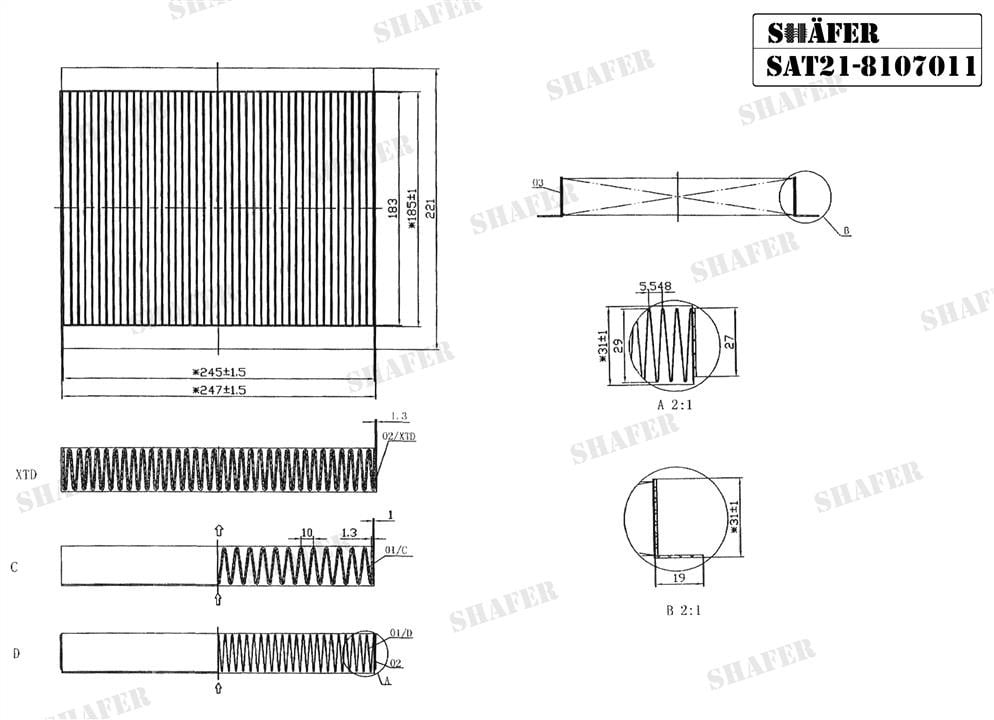 Купить Shafer SAT21-8107011 по низкой цене в Украине!