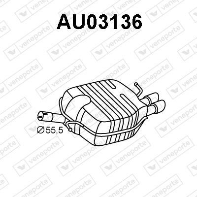 Veneporte AU03136 Амортизатор AU03136: Купити в Україні - Добра ціна на EXIST.UA!