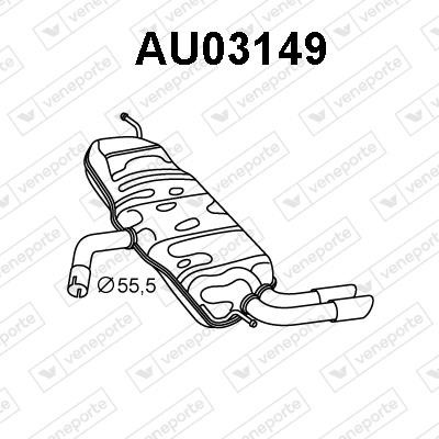 Veneporte AU03149 Амортизатор AU03149: Купити в Україні - Добра ціна на EXIST.UA!
