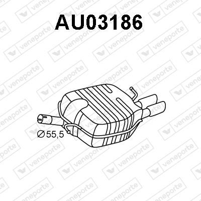 Veneporte AU03186 Амортизатор AU03186: Купити в Україні - Добра ціна на EXIST.UA!