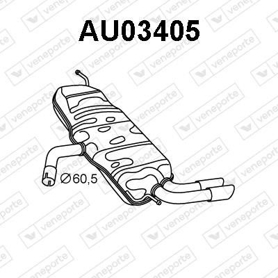 Veneporte AU03405 Амортизатор AU03405: Купити в Україні - Добра ціна на EXIST.UA!