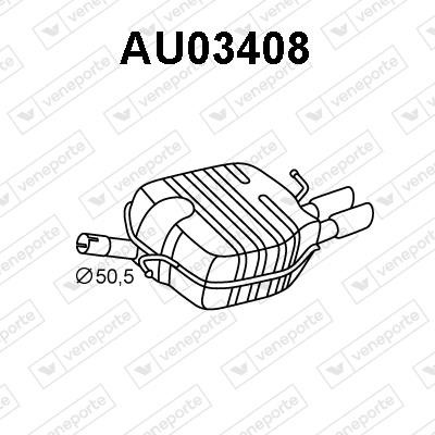 Veneporte AU03408 Амортизатор AU03408: Купити в Україні - Добра ціна на EXIST.UA!