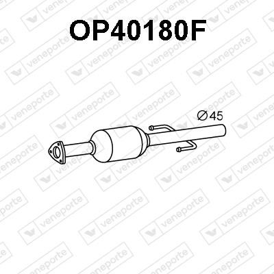 Veneporte OP40180F Фільтр сажевий DPF OP40180F: Приваблива ціна - Купити в Україні на EXIST.UA!