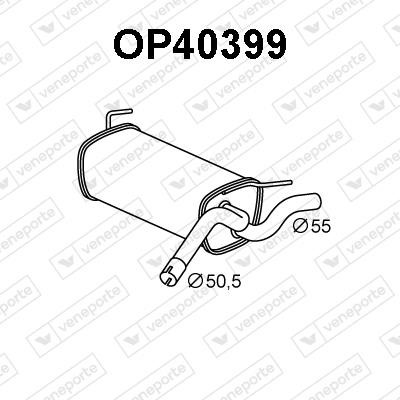 Veneporte OP40399 Глушник, задня частина OP40399: Купити в Україні - Добра ціна на EXIST.UA!