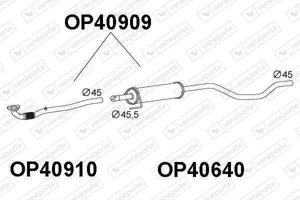 Veneporte OP40909 Додатковий глушник OP40909: Купити в Україні - Добра ціна на EXIST.UA!