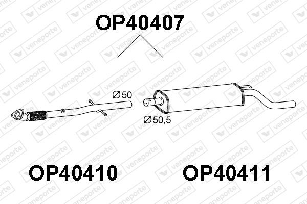 Veneporte OP40407 Додатковий глушник OP40407: Купити в Україні - Добра ціна на EXIST.UA!