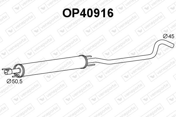 Veneporte OP40916 Додатковий глушник OP40916: Купити в Україні - Добра ціна на EXIST.UA!