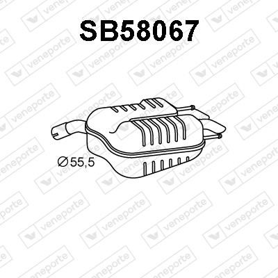 Veneporte SB58067 Глушник, задня частина SB58067: Купити в Україні - Добра ціна на EXIST.UA!