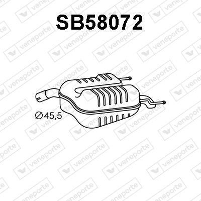 Veneporte SB58072 Глушник, задня частина SB58072: Купити в Україні - Добра ціна на EXIST.UA!
