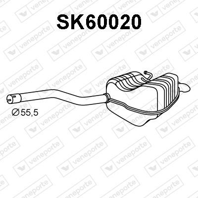 Veneporte SK60020 Глушник, задня частина SK60020: Купити в Україні - Добра ціна на EXIST.UA!