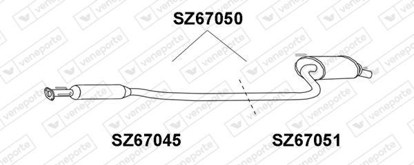Veneporte SZ67050 Глушник, задня частина SZ67050: Купити в Україні - Добра ціна на EXIST.UA!
