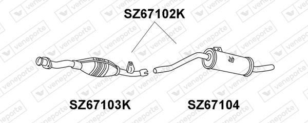 Veneporte SZ67102K Каталізатор SZ67102K: Купити в Україні - Добра ціна на EXIST.UA!