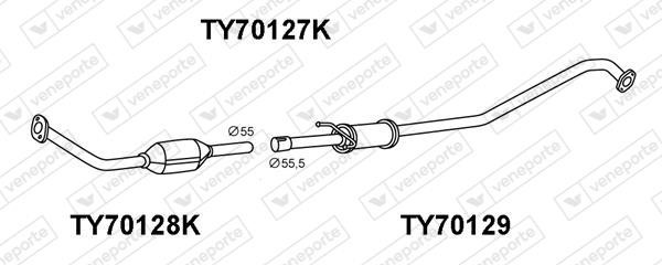 Veneporte TY70127K Каталізатор TY70127K: Купити в Україні - Добра ціна на EXIST.UA!