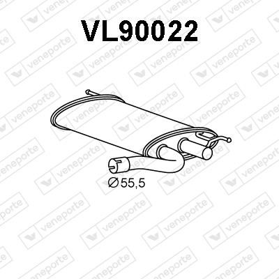 Veneporte VL90022 Глушник, задня частина VL90022: Купити в Україні - Добра ціна на EXIST.UA!
