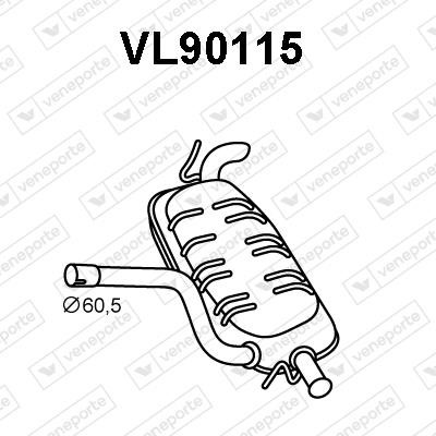 Veneporte VL90115 Глушник, задня частина VL90115: Купити в Україні - Добра ціна на EXIST.UA!