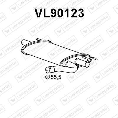 Veneporte VL90123 Глушник, задня частина VL90123: Купити в Україні - Добра ціна на EXIST.UA!