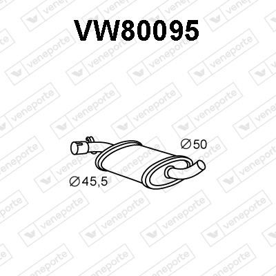 Veneporte VW80095 Глушник, середня частина VW80095: Купити в Україні - Добра ціна на EXIST.UA!