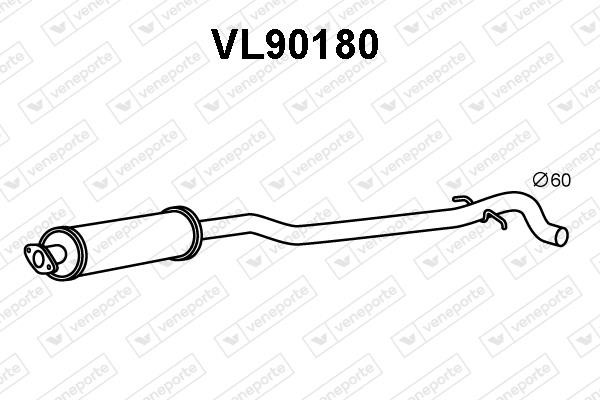 Veneporte VL90180 Глушник, середня частина VL90180: Приваблива ціна - Купити в Україні на EXIST.UA!