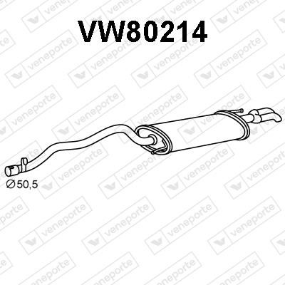 Veneporte VW80214 Глушник, задня частина VW80214: Купити в Україні - Добра ціна на EXIST.UA!