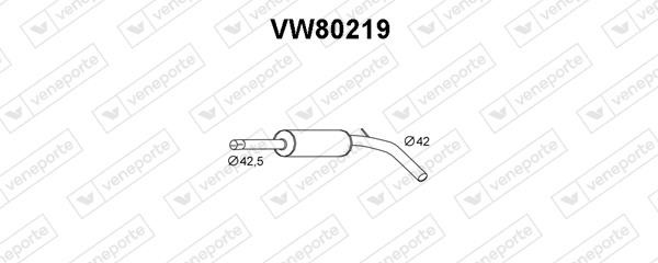 Veneporte VW80219 Глушник, середня частина VW80219: Купити в Україні - Добра ціна на EXIST.UA!