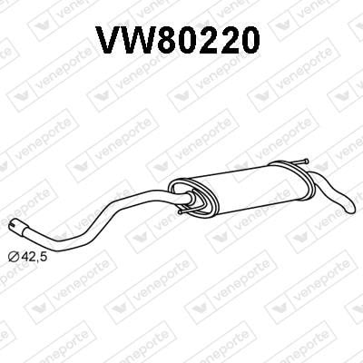 Veneporte VW80220 Глушник, задня частина VW80220: Купити в Україні - Добра ціна на EXIST.UA!