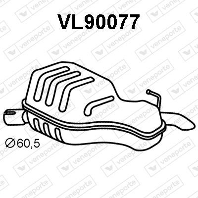 Veneporte VL90077 Глушник, задня частина VL90077: Купити в Україні - Добра ціна на EXIST.UA!