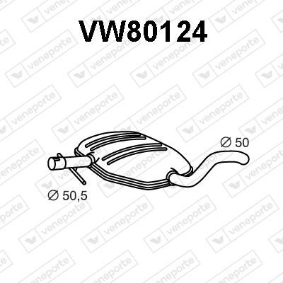 Veneporte VW80124 Глушник, середня частина VW80124: Купити в Україні - Добра ціна на EXIST.UA!