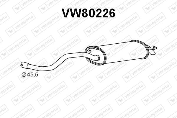 Veneporte VW80226 Глушник, задня частина VW80226: Купити в Україні - Добра ціна на EXIST.UA!