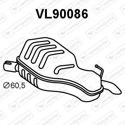 Veneporte VL90086 Глушник, задня частина VL90086: Купити в Україні - Добра ціна на EXIST.UA!